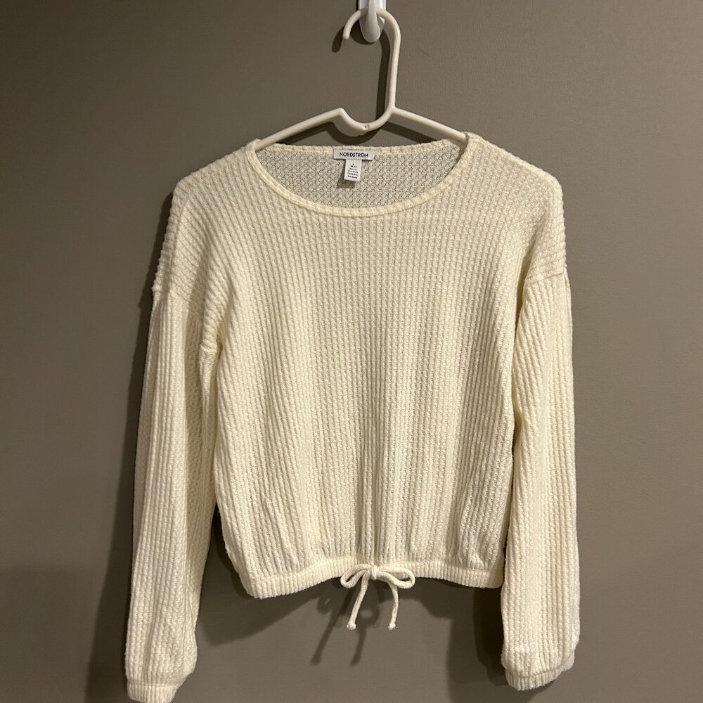 Nordstrom Cream Sweater with Tie
